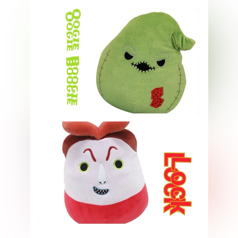 NEW! SQUISHMALLOW The Nightmare Before CHRISTMAS Oogie Boogie & Lock plush